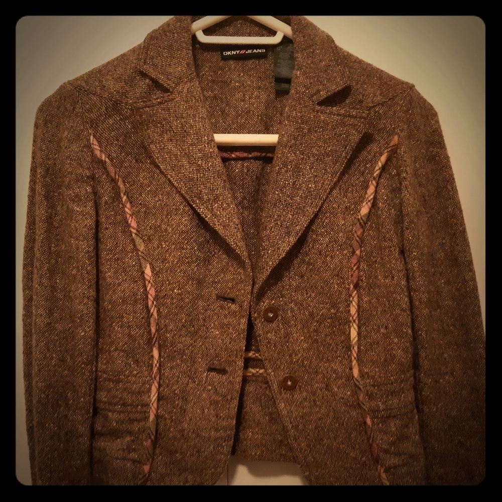 Tweed suit pair skirt